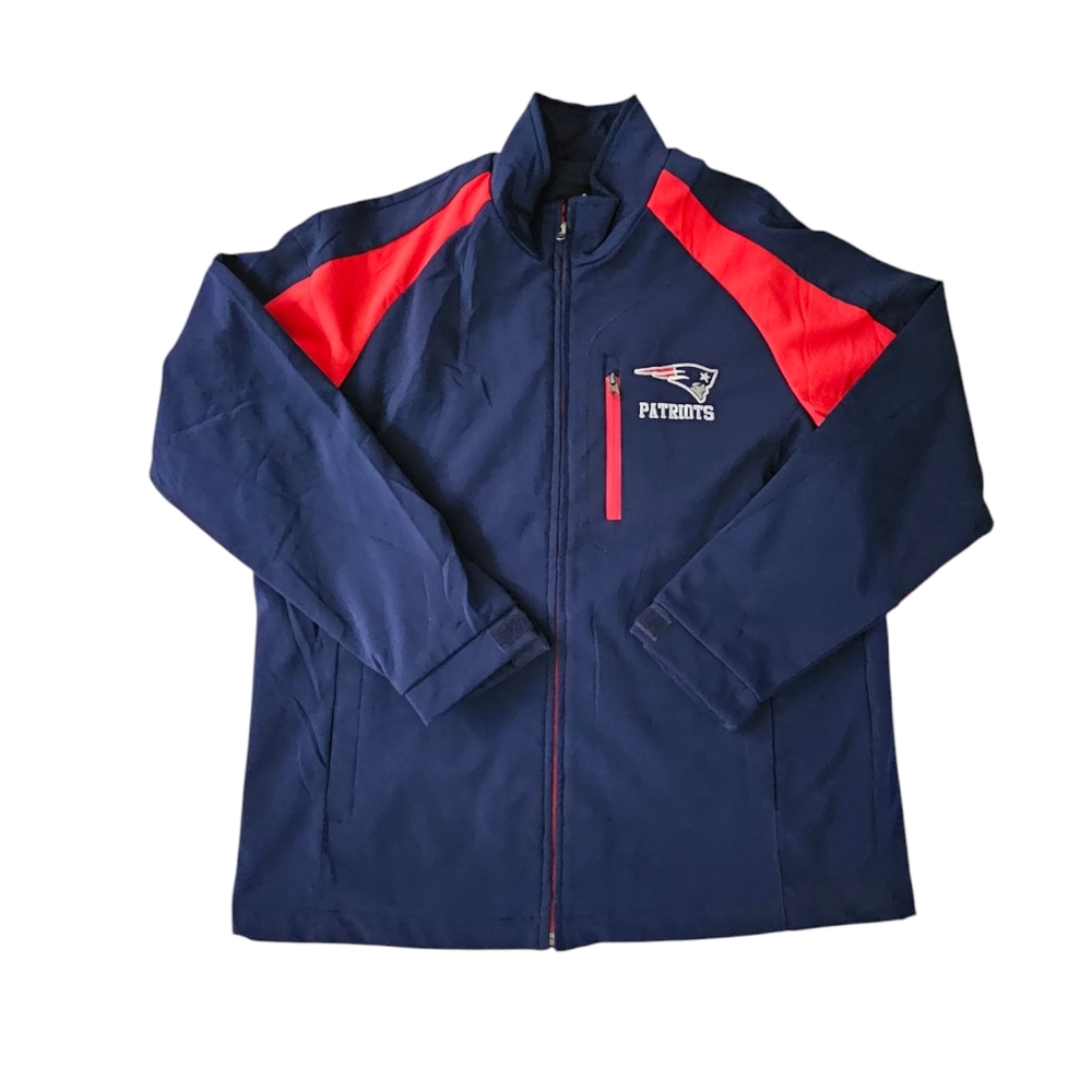 New England PATRIOTS Full Zip Navy Red Heavy Jacket NFL G-III Men's Large